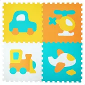 Baby Shark Puzzle Carpet Vehicles 4 Piecespuma Pieces Jaune Enfants