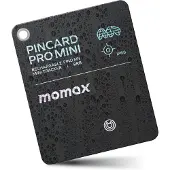 Momax PinCard Pro Mini Rechargeable Find My Tracker (Apple Find My), Traceur, Noir