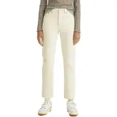 Levi's 501 Cropped Jeans Beige 30 / 26 Femme