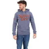 Superdry Venue Classic Logo Hoodie Bleu S Homme