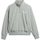 Superdry Country Club Borg Half Zip Sweatshirt Gris L Femme