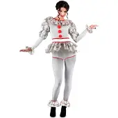 MOM Creepy Clown Costume Gris M Enfants