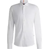 BOSS pour homme. 50519748 Chemise Mysoft blanc (XL), Casuel, Coton, Classique, Manche longue