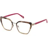 Just cavalli Lunettes de Vue VJC071 53/18/135 Avana marrone/beige lucida Metallo WOMAN VJC071