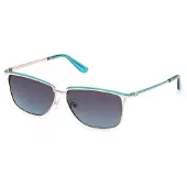 GUESS Gu00133 Woman Polarized Sunglasses Bleu Gradient Blue Femme