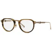 Philipp Plein Lunettes de vue - - PLEIN ROCK SUPERHERO VPP116M - Titane - Rond - Gold Shiny Light Havana