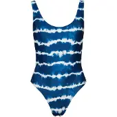 Superdry Code Tie Dye Swimsuit Bleu M Femme