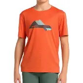 +8000 Hule Short Sleeve T-shirt Orange 10 Years Garçon