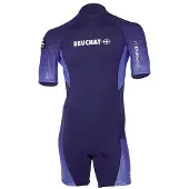 BEUCHAT Watts 3 Mm Back Zip Short Sleeve Shorty Violet S Homme