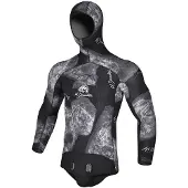 H.dessault By C4 Black Side 3 Mm Spearfishing Jacket Noir S Homme