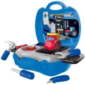 Giros Cars Garage Suitcase 27 Pieces Bleu Enfants