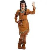 MOM India Girl Costume Marron 3-4 Years Enfants