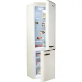 Amica KGCR 387 100 B, Réfrigérateur/congélateur combiné au design rétro, 181 cm de hauteur, Coffee Cream,