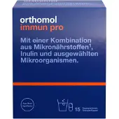 Orthomol VET Immun pro - Complément alimentaire avec des micronutriments, de l'inuline et des micro-organismes sélectionnés - granulés/capsule, 15 portions quotidiennes