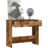 vidaXL Table console vieux bois 90x36x75 cm bois d'ingénierie