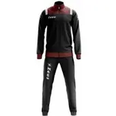 Zeus Tuta Relax Vesuvio Hommes Survêtement noir rouge foncé