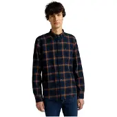 Lee Button Down Long Sleeve Shirt Rouge L Homme