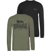 Lonsdale T-Shirt kaki / noir
