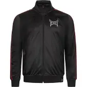 TAPOUT Veste de survêtement 'Tarziana' gris / rouge / noir