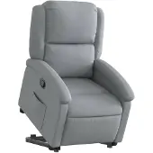 vidaXL Fauteuil relax releveur gris clair Tissu