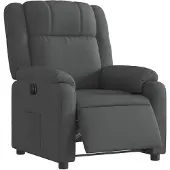 vidaXL Fauteuil relax électrique gris foncé Tissu