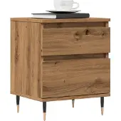 vidaXL Tables de chevet 2 pcs chêne artisanal 40x35x50 cm