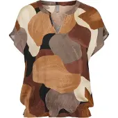 Culture Chemisier 'CU Dana' crème / marron / caramel / chocolat