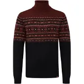 Blend Pull-over 'Tjesse' rouille / homard / noir / blanc