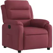 vidaXL Fauteuil relax rouge vin Tissu