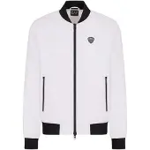 Emporio Armani pour homme. 8NPB12_PN7LZ Blouson bombardier en tissu technique premium blanc (M), Casuel, Polyester