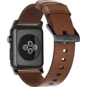 Nomad Apple Watch Bracelet 42mm en Cuir Marron/Noir