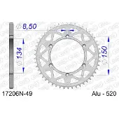Afam Alu-Kettenrad AFAM 520 - 49Z (Silber) 17206N-49 ID 134 LK 150 6-Loch
