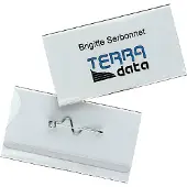 Durable Badges nominatifs en feuille dure avec épingle