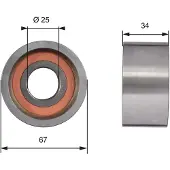 Gates Galet enrouleur de courroie de distribution PowerGrip T41178