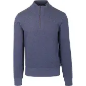 Gant pour homme. 2068028 Sacker Rib half-zip sweatshirt bleu (3XL), Casuel, Coton
