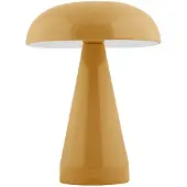 Leitmotiv Lampe à poser LED RACHEL en forme de champignon, sans fil, Ø 15,5 cm, jaune