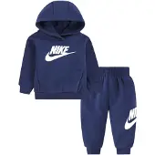 Nike Survêtement 'Club Fleece' bleu marine / blanc