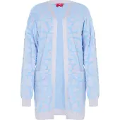 Swirly Cardigan bleu / blanc