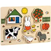 Bambolino toys Puzzle en bois Miffy Chunky, 7 pièces.