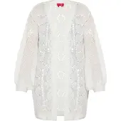 Swirly Cardigan blanc