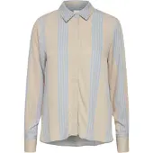 Ichi Chemisier beige / bleu