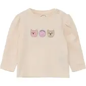 s.Oliver T-Shirt beige / marron / rose / coquille d'oeuf