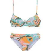 Sunseeker Bikini écru / turquoise / sapin / orange foncé