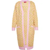 Swirly Cardigan citron vert / mandarine / rose clair