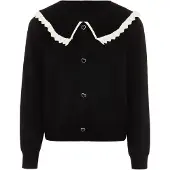 NAEMI Cardigan noir / blanc