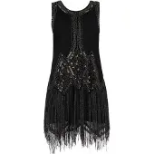 NAEMI Robe de cocktail noir