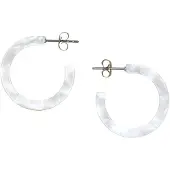 Fräulein Wunder Boucles d'oreilles 'Anni ' gris / argent / blanc