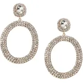 SOHI Boucles d'oreilles 'Eireen' or rose / transparent
