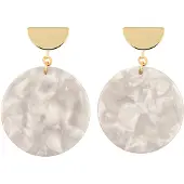 Fräulein Wunder Boucles d'oreilles 'Amal' blanc