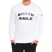 North sails Hommes, Pull-over, Bianco Cotton Men Sweatshirt, Blanc, (XXL)